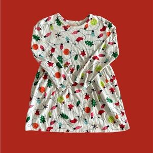 Cat & Jack Holiday Lights Christmas Dress Size Small 6/7